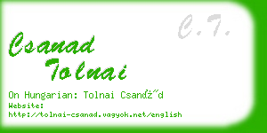csanad tolnai business card